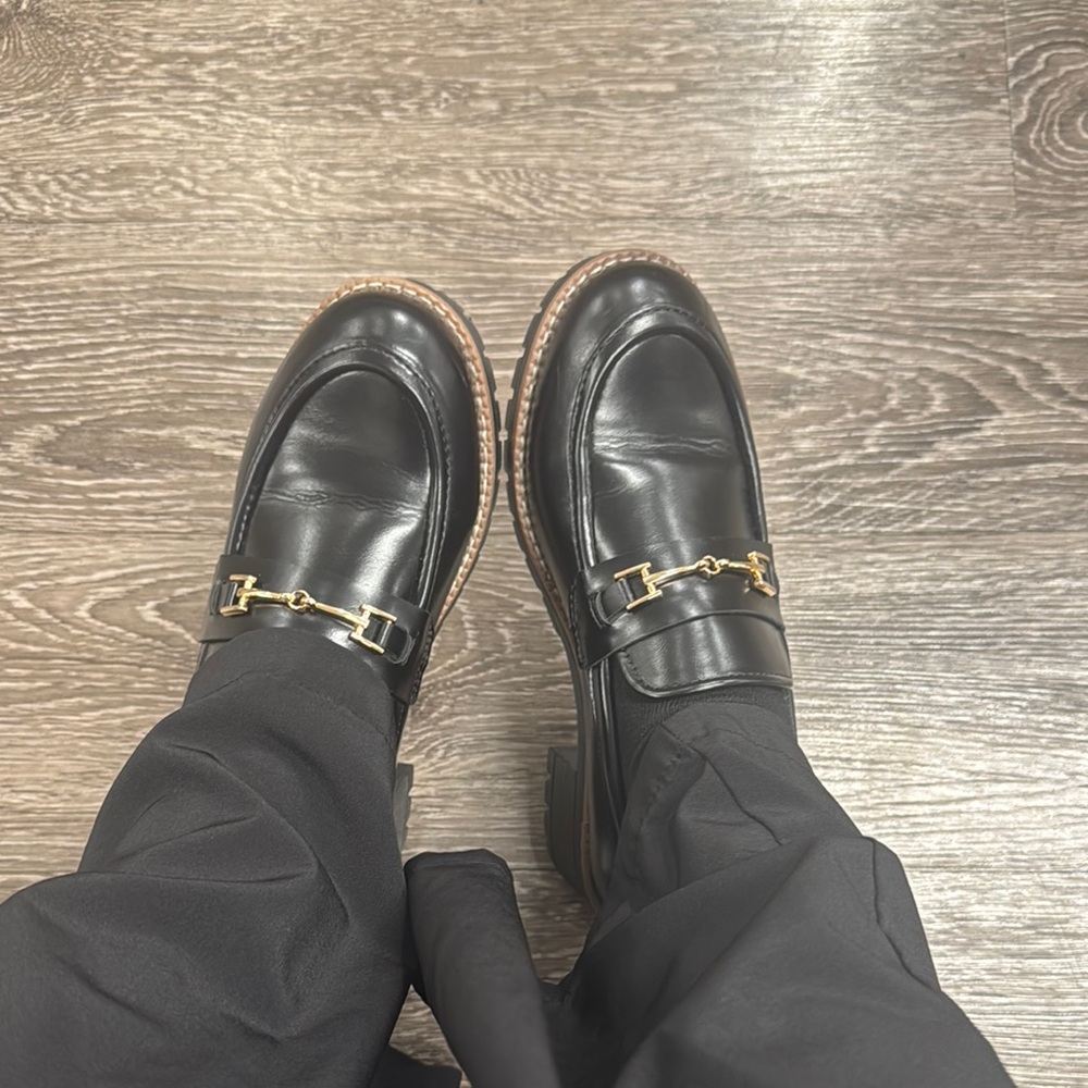 Men's Black Leather Loafers